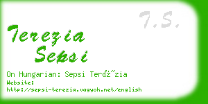 terezia sepsi business card